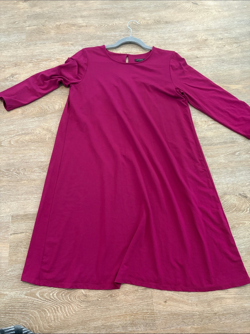 J. Jill Long Sleeve A-Line Dress in Raspberry Pink